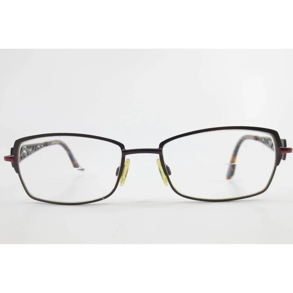Brendel 922015 Eyeglasses Burgundy Metal Scroll Temple 52-17-135 German Design